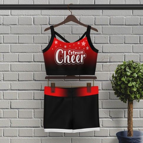 online wholesale cheer practice wear red 0