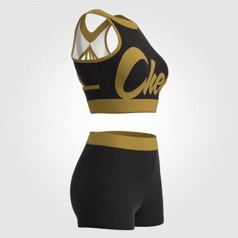 youth blue and gold crop top cheer uniform black 5