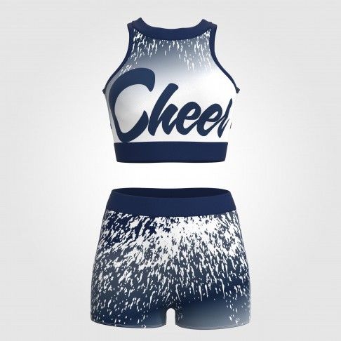 youth blue and gold crop top cheer uniform blue 2