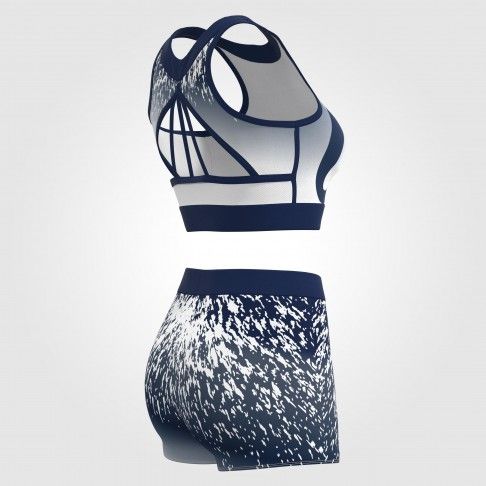 youth blue and gold crop top cheer uniform blue 5