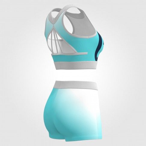 youth blue and gold crop top cheer uniform green 5