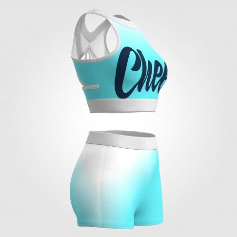 youth blue and gold crop top cheer uniform green 6