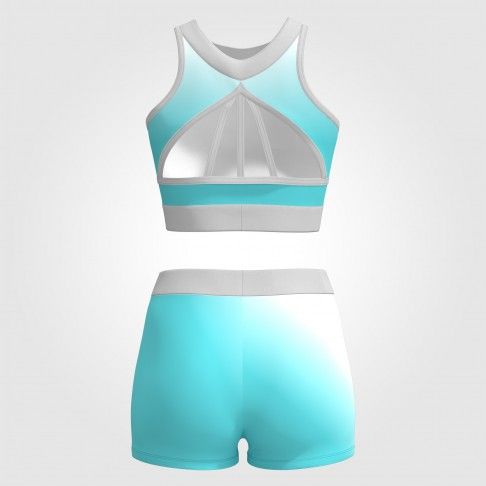 youth blue and gold crop top cheer uniform green 1