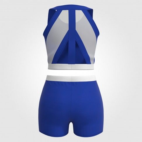 youth blue and yellow cheer uniform,midriff cheerleading uniforms blue 3