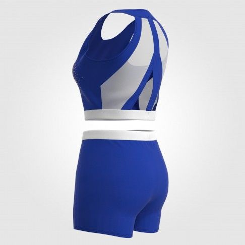 youth blue and yellow cheer uniform,midriff cheerleading uniforms blue 6