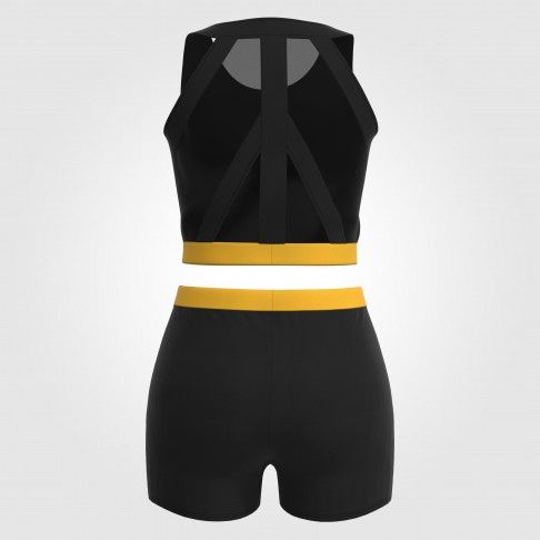 youth blue and yellow cheer uniform,midriff cheerleading uniforms yellow 3