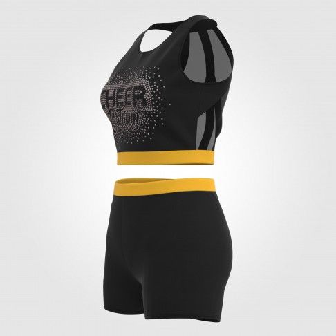 youth blue and yellow cheer uniform,midriff cheerleading uniforms yellow 5