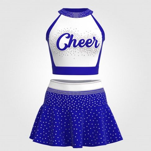 youth purple cheerleading uniforms top blue 2