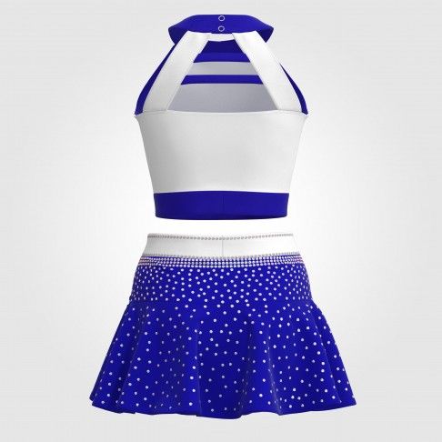 youth purple cheerleading uniforms top blue 3