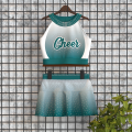 youth purple cheerleading uniforms top green