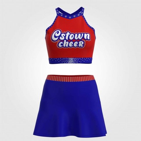 youth cheerleading practice team uniform blue 2