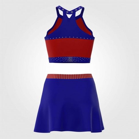 youth cheerleading practice team uniform blue 3