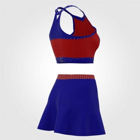 youth cheerleading practice team uniform blue 6