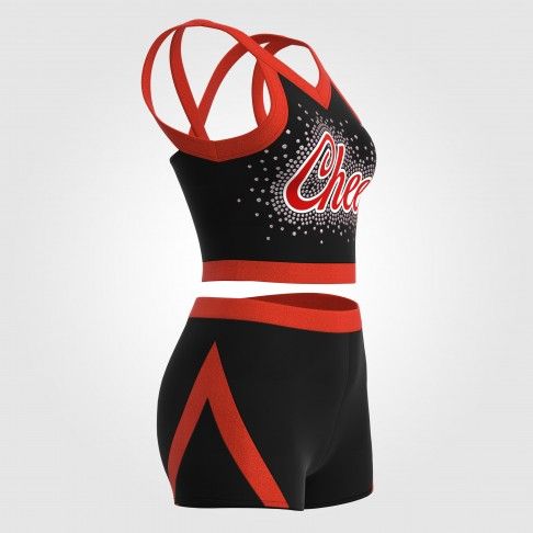 youth crop top red cheerleading uniforms red 5