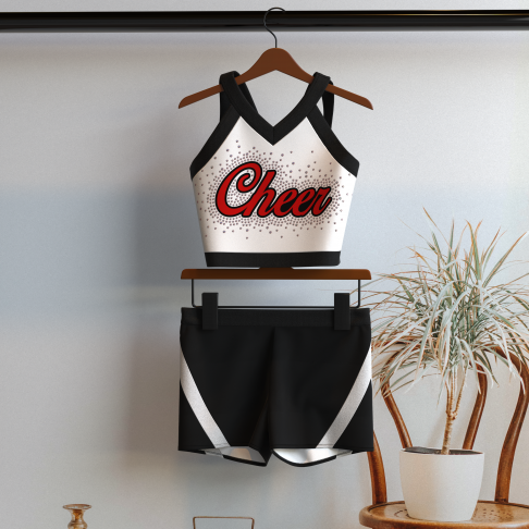 youth crop top red cheerleading uniforms white 0