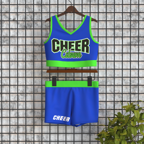 adult light blue 2 piece cheerleader costume blue 0