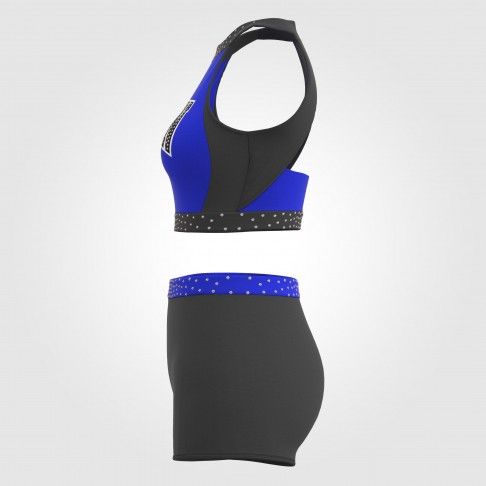 drill team cheerleader practice wear blue 4