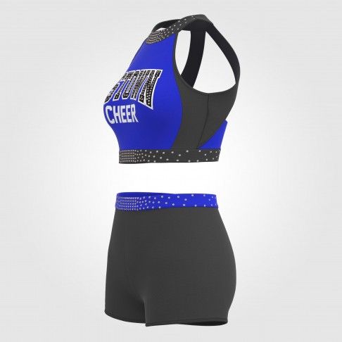 drill team cheerleader practice wear blue 5