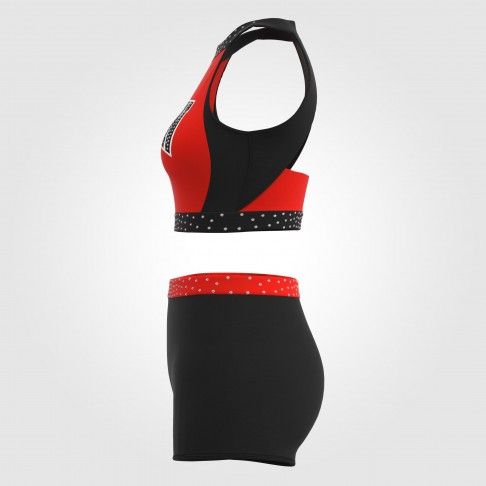 drill team cheerleader practice wear red 4