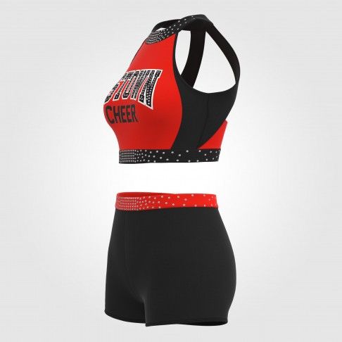 drill team cheerleader practice wear red 5