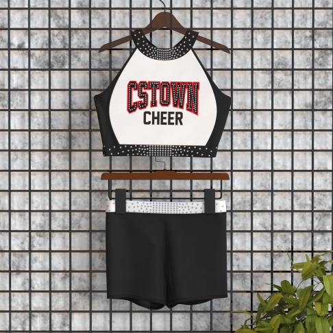 drill team cheerleader practice wear white 0