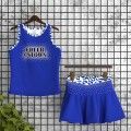 black and white cheerleading practice outfits blue