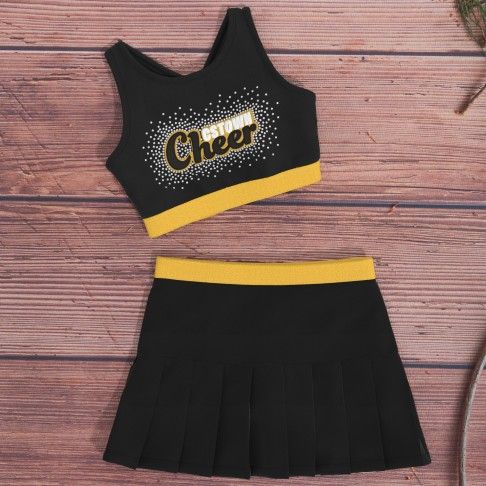 pink cute cheer outfits for practice black 1