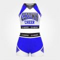 wholesale blue black and white practice cheer uniforms blue