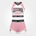 wholesale blue black and white practice cheer uniforms pink