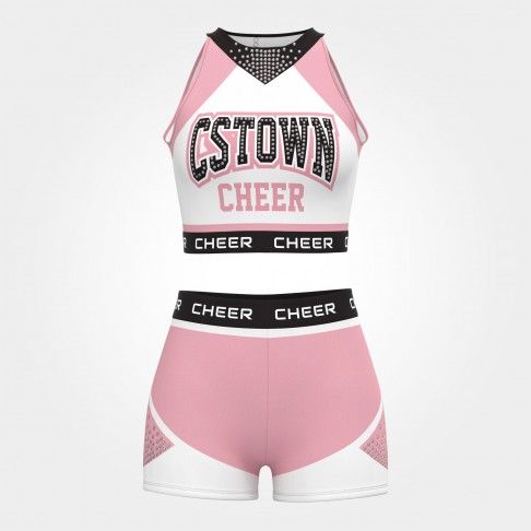 wholesale blue black and white practice cheer uniforms pink 0
