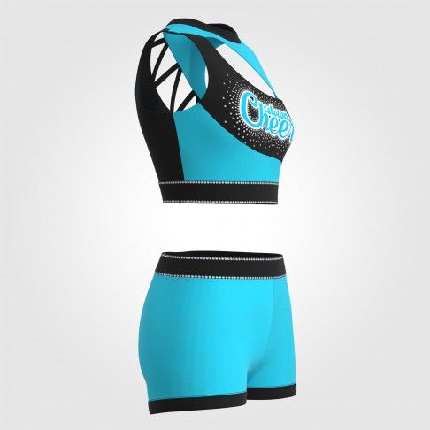 wholesale cheer practice uniforms blue 3