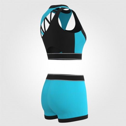 wholesale cheer practice uniforms blue 4