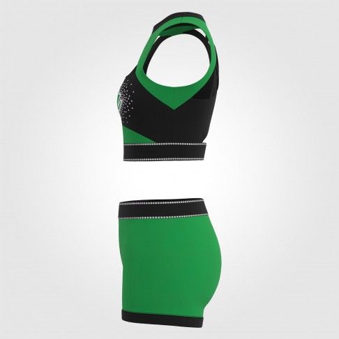 wholesale cheer practice uniforms green 2