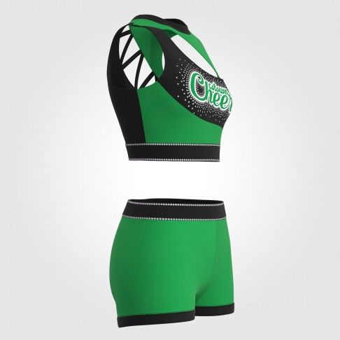 wholesale cheer practice uniforms green 3