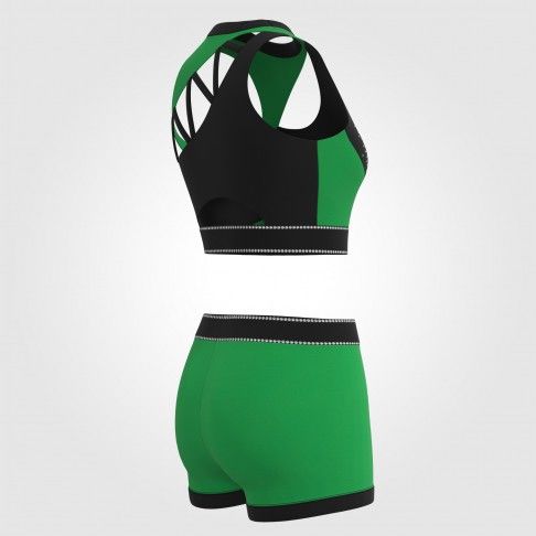 wholesale cheer practice uniforms green 4