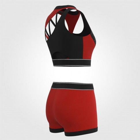 wholesale cheer practice uniforms red 4