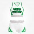 cheap black and white cheerleader training outfit green