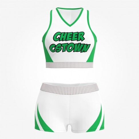 cheap black and white cheerleader training outfit green 0