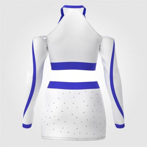 cute cheerleading practice uniform blue 3