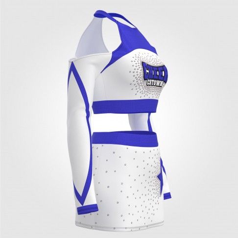 cute cheerleading practice uniform blue 5