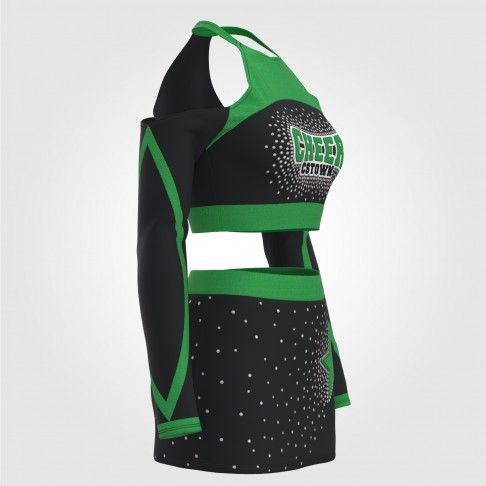 cute cheerleading practice uniform green 5