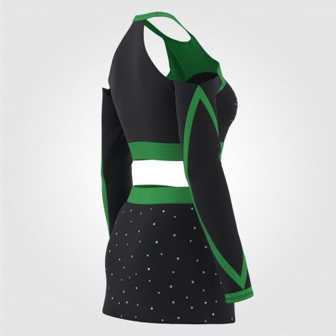 cute cheerleading practice uniform green 6