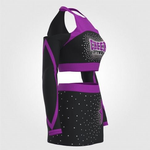 cute cheerleading practice uniform purple 5