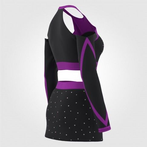 cute cheerleading practice uniform purple 6