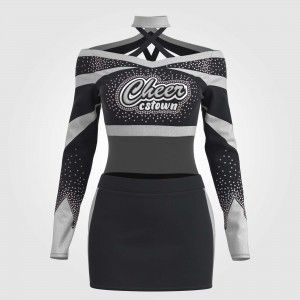 long sleeve black adult cheer outfit
