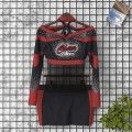 long sleeve black adult cheer outfit red