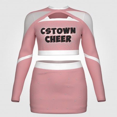 two piece black adult cheer uniforms pink 2