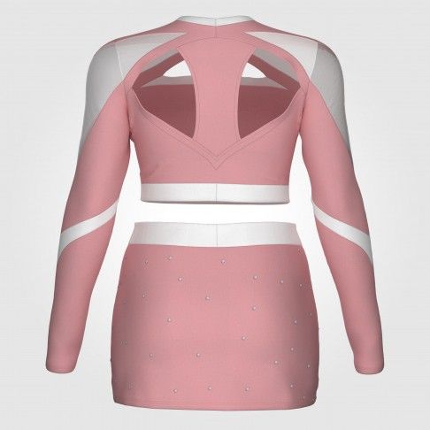 two piece black adult cheer uniforms pink 3