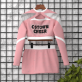 two piece black adult cheer uniforms pink