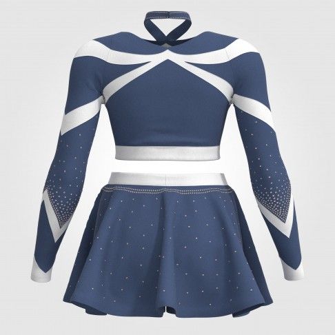 two piece red womens cheer costume blue 6